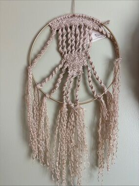 Handmade Macramé Wall Hanging in Blush